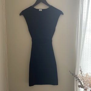 Aritzia wilfred black cut out dress